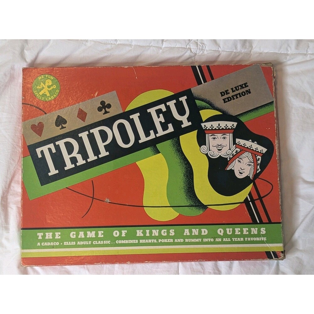 Tripoley Deluxe Layout Only Vinyl Mat Card Game Vintage Retro 1957 Cadaco